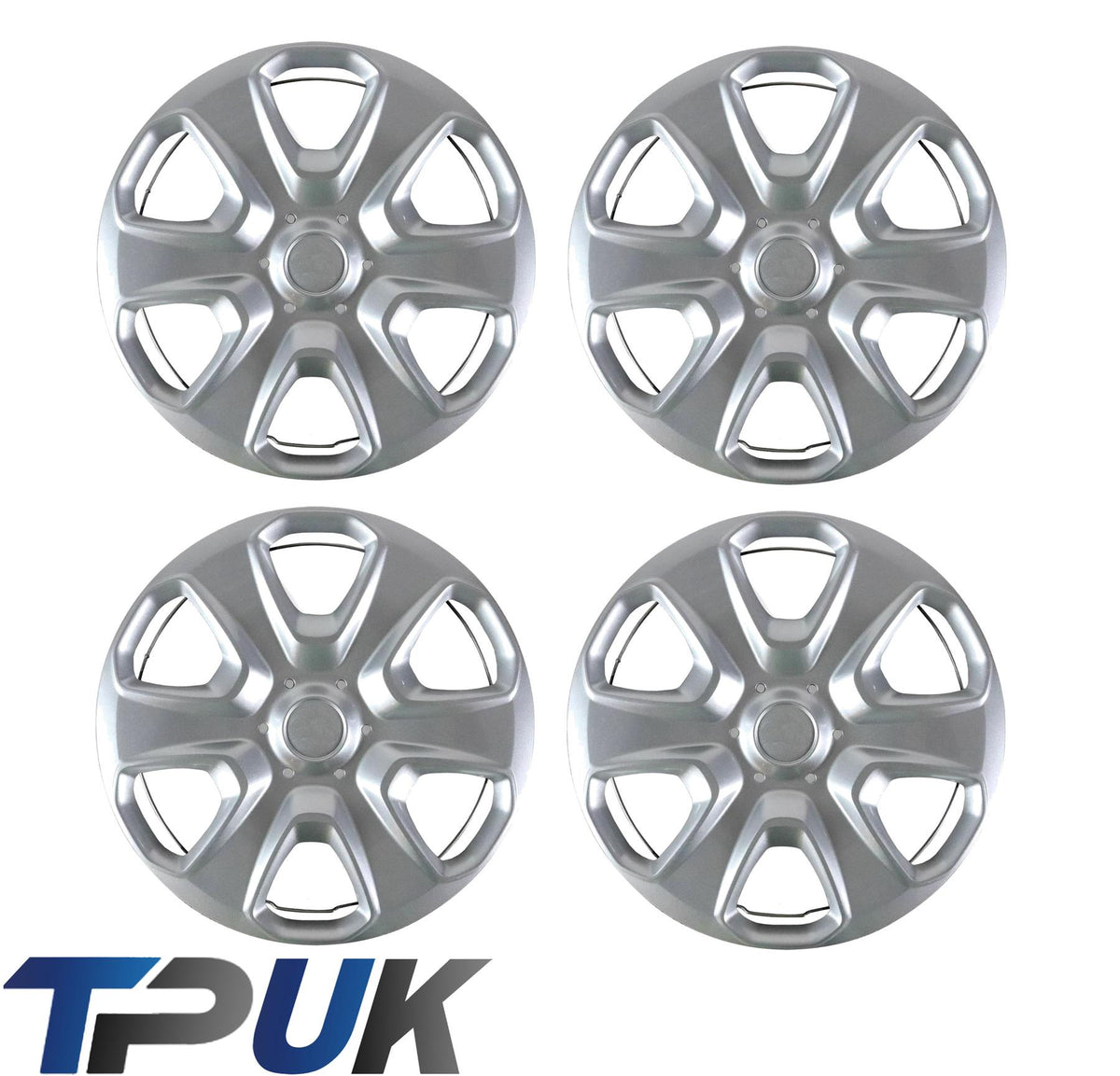 Ford Fiesta Mk7 Set Of 4 15" Inch Wheel Trim Hub Cap Cover 2008 On Clips Ring