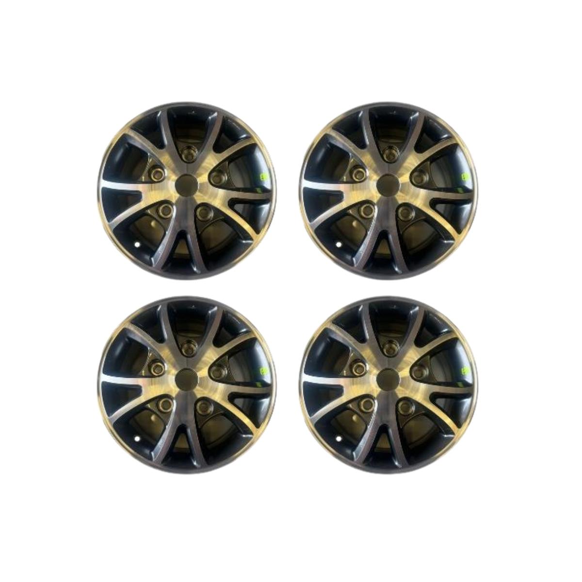 Alloy Wheels 16" For Ford Transit Custom 10 Spoke Black+Silver 2012 On Set Of 4 Oe
