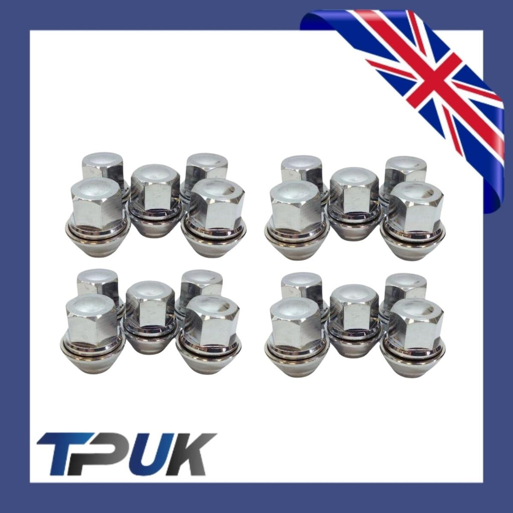 Wheel Nut Set Of 20 For Ford Transit Connect 1.5 1.6 2013 On Solid Chrome