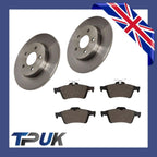 Rear Brake Discs Pair and Pads (2013-2018) 1.0, 1.5, 1.6 TDCi Solid 280mm 1829615 1809458
