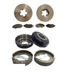 Ford Transit 2.3 Petrol Rwd 00-06 Rear Brake Drum & Shoes Front Discs & Pad Drum
