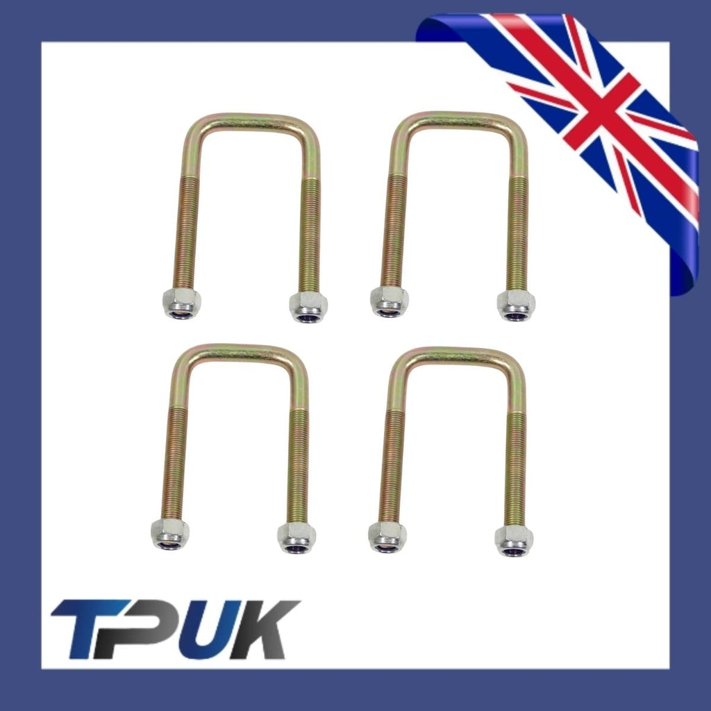 4 Leaf Spring U Bolts Ford Transit Mk4 Mk5 Mk6 1985-2006 Fits 1 To 3 Leaf Set