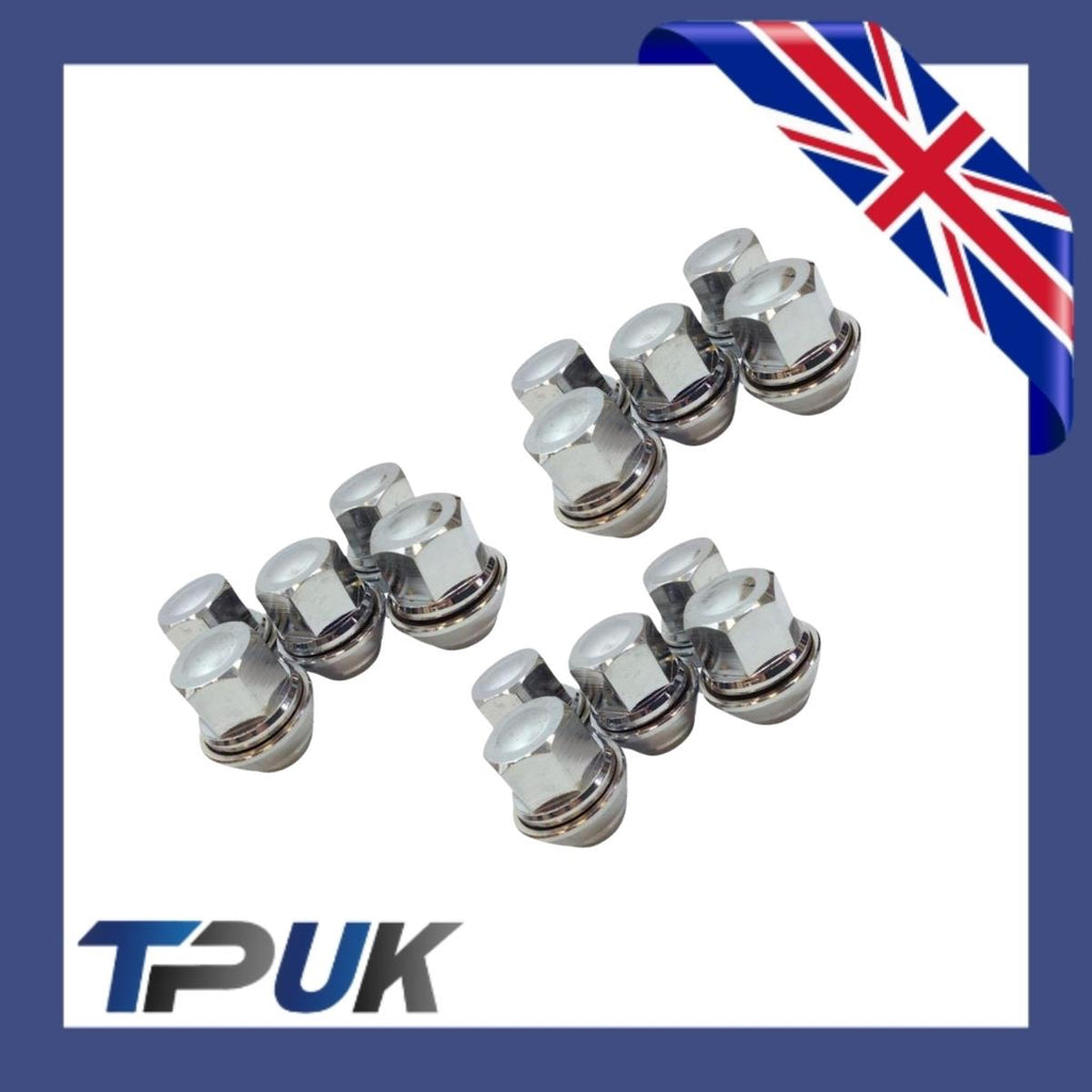 Wheel Nut Set Of 15 For Ford Transit Connect 1.5 1.6 2013 On Solid Chrome