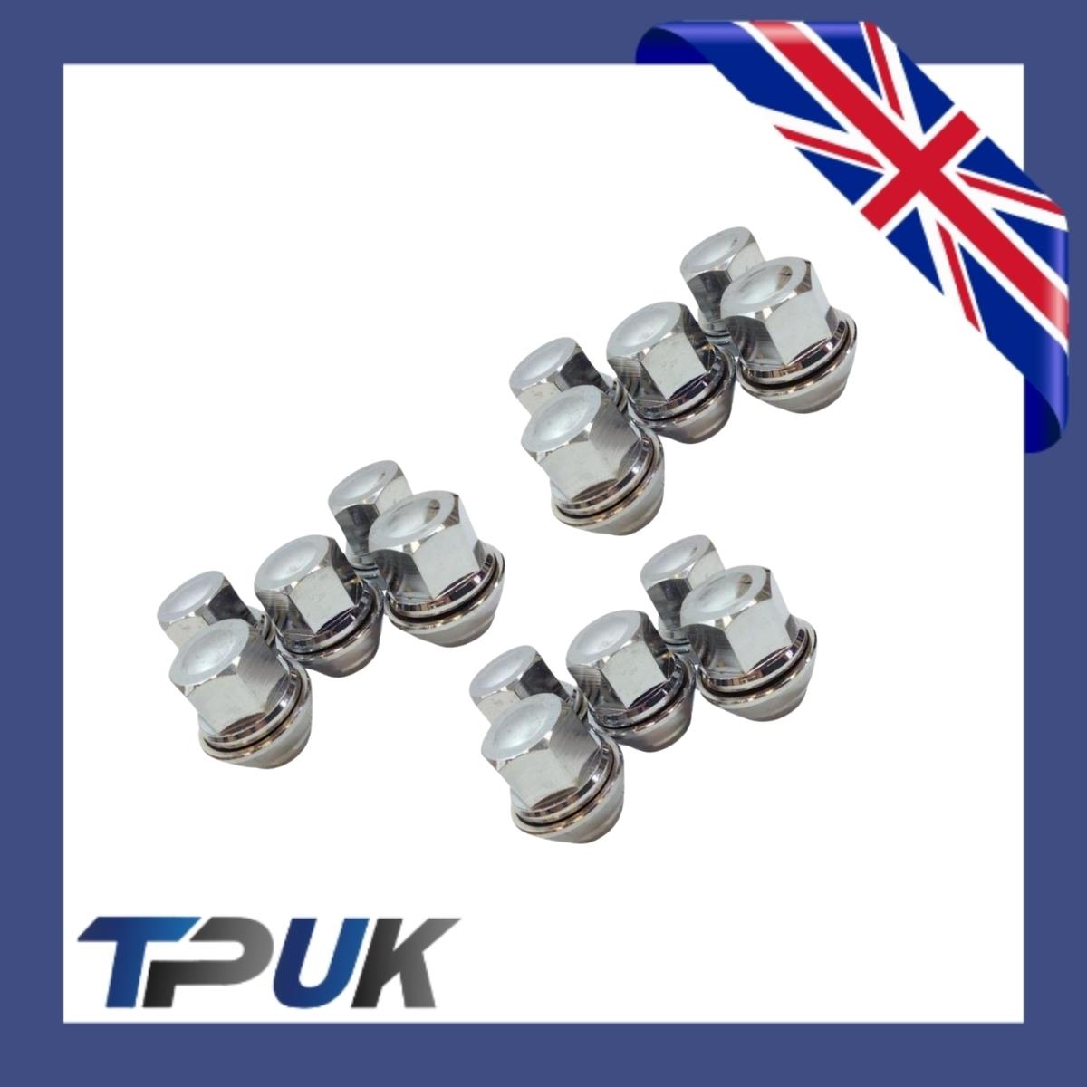 Wheel Nut Set Of 15 For Ford Transit Connect 1.5 1.6 2013 On Solid Chrome
