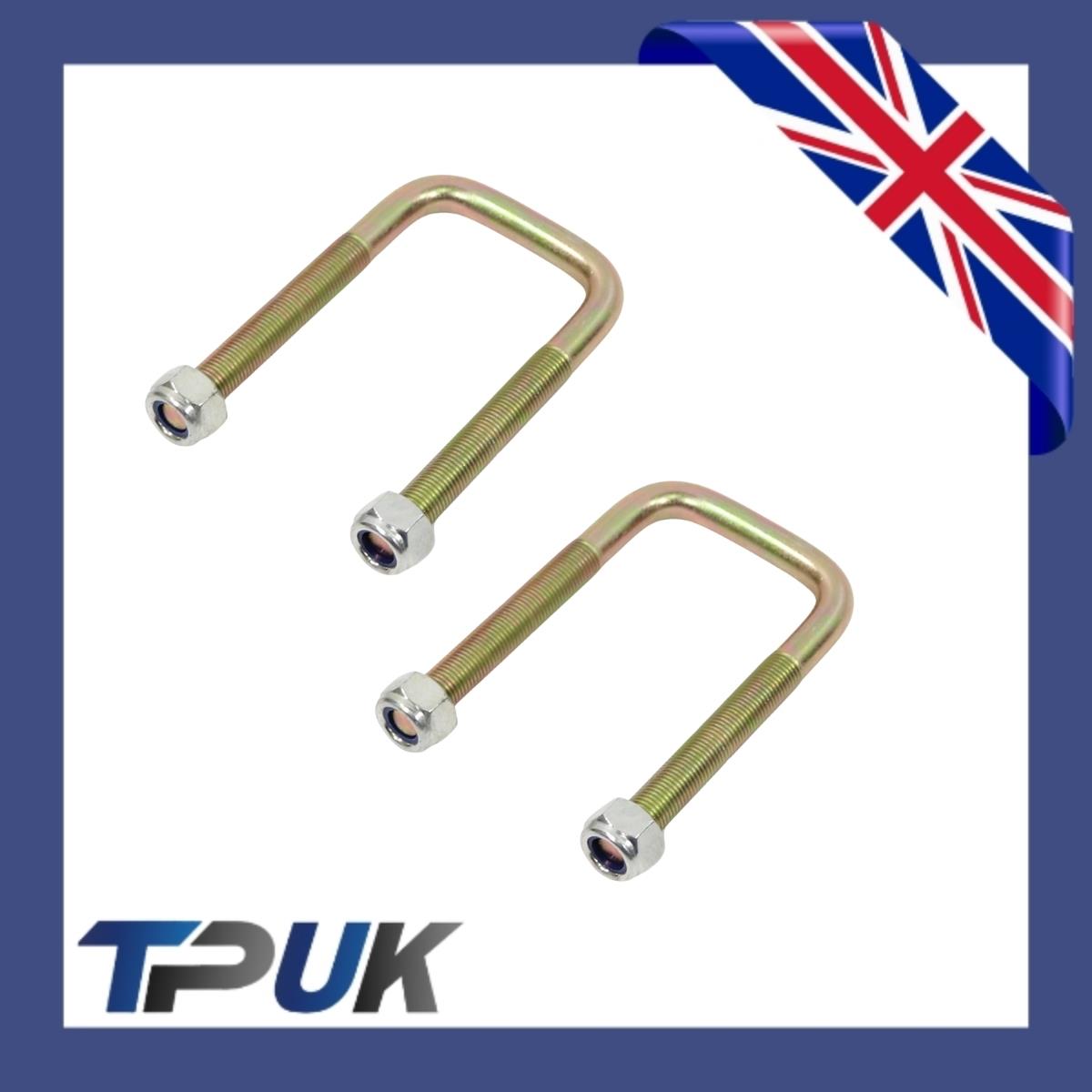 2 Leaf Spring U Bolts Ford Transit Mk4 Mk5 Mk6 1985-2000 Fits 1 To 3 Leaf Pair
