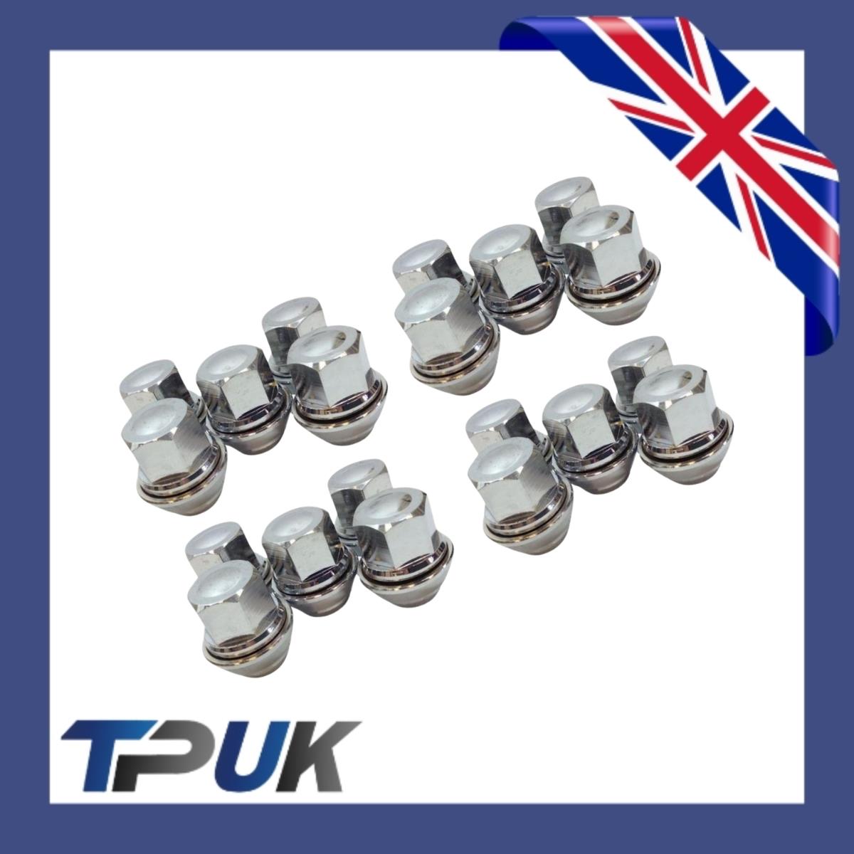 Wheel Nut Set Of 20 For Ford Transit Connect 1.5 1.6 2013 On Solid Chrome