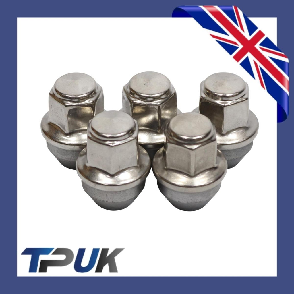 Ford Transit Mk8 Custom Set Of 5 Wheel Nuts Stainless Steel Cap 2012 On M14X1.5