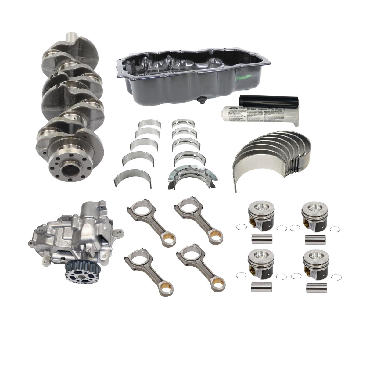 Transit Custom 2.0 Fwd 2016 Rebuild Kit Crankshaft Oil Pump Sump Conrods Pistons