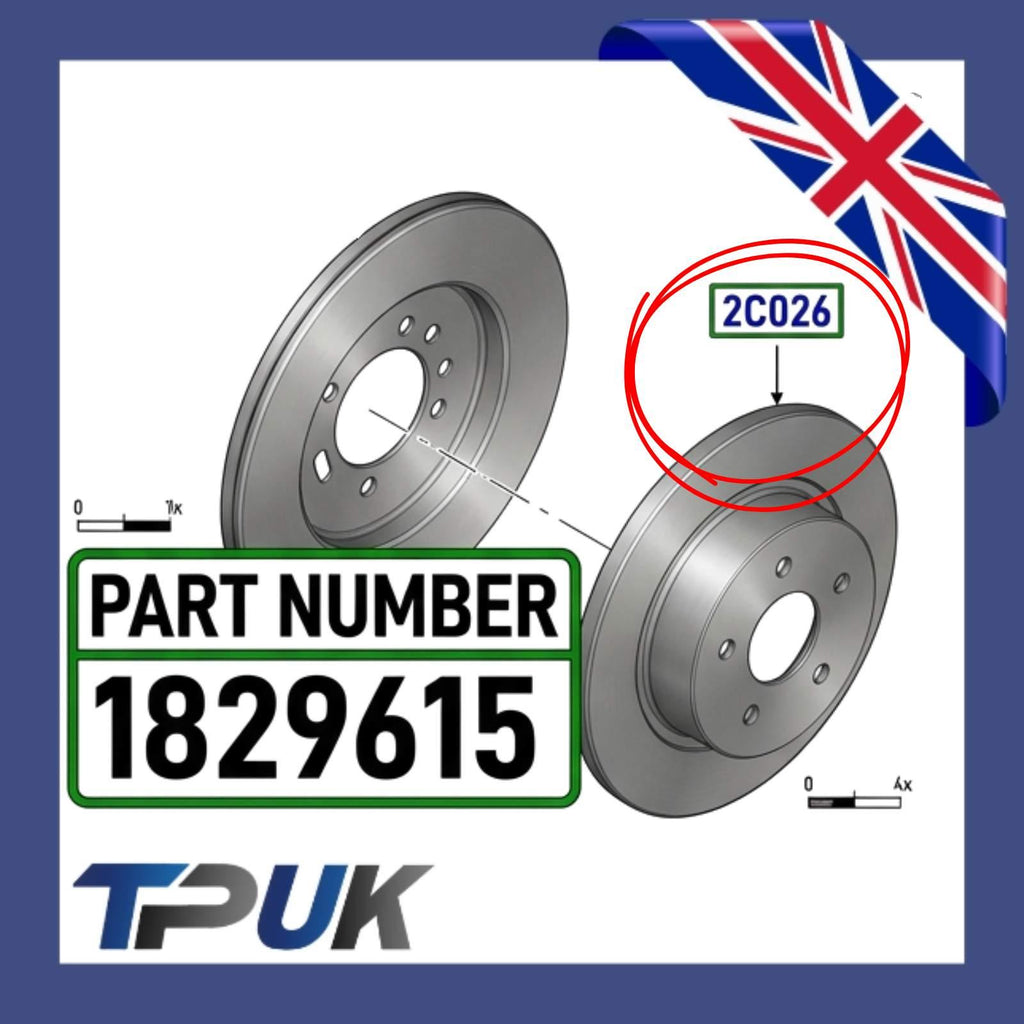 Rear Brake Discs Pair and Pads (2013-2018) 1.0, 1.5, 1.6 TDCi Solid 280mm 1829615 1809458