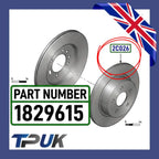 Rear Brake Discs Pair and Pads (2013-2018) 1.0, 1.5, 1.6 TDCi Solid 280mm 1829615 1809458