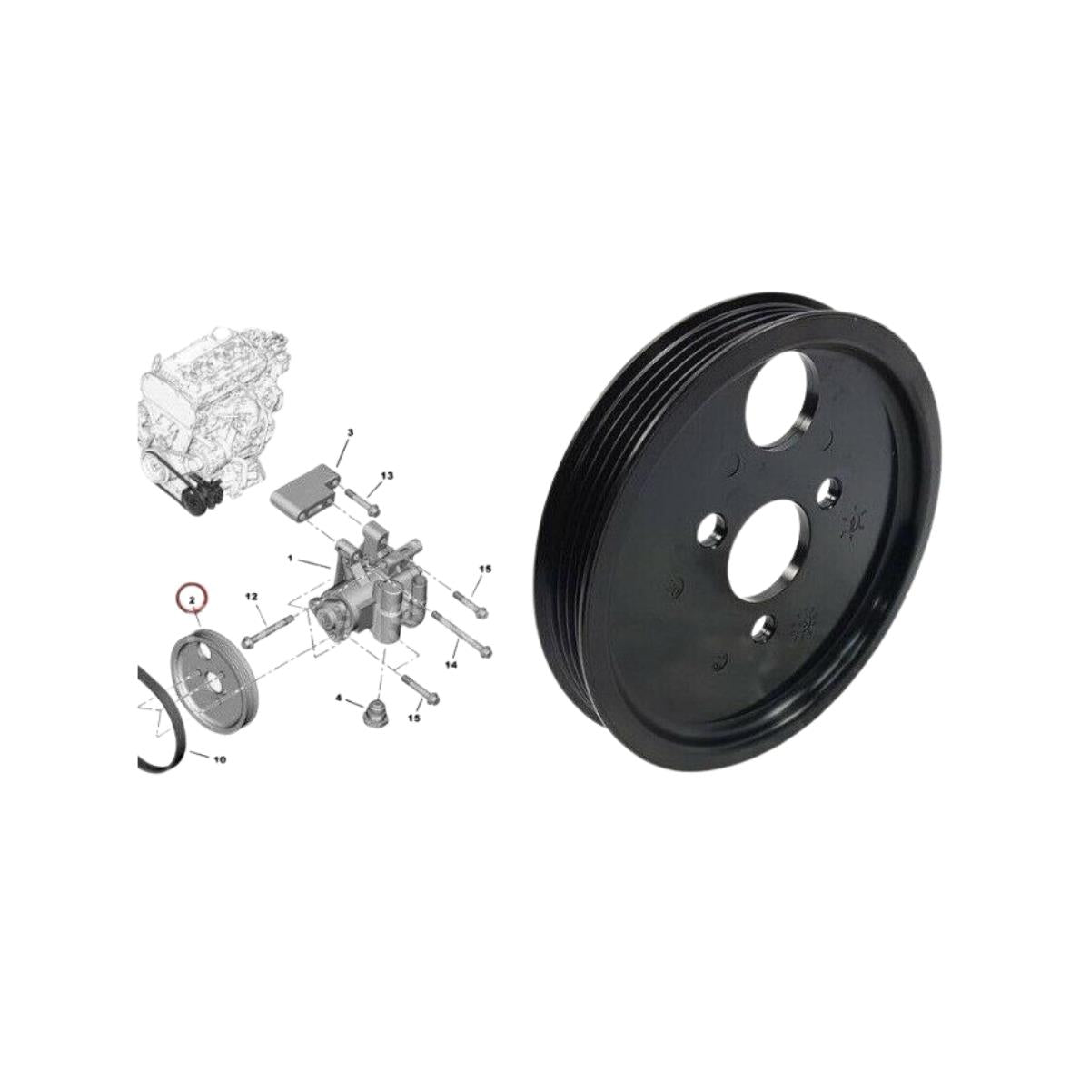 Ford Transit Power Steering Pump Pulley 2.2 Mk7 Mk8 2006 On Fwd 1372740