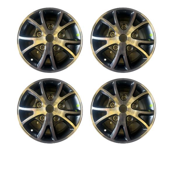 Alloy Wheels 16" For Ford Transit Custom 10 Spoke Black+Silver 2012 On Set Of 4 Oe