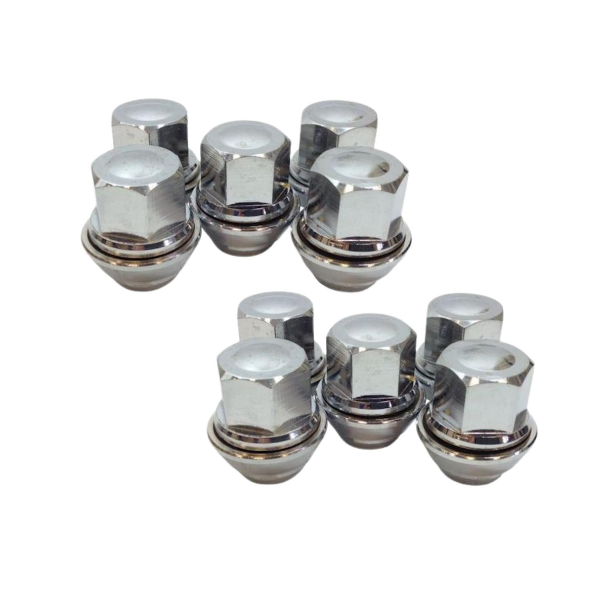 Wheel Nut Set Of 10 For Ford Mondeo 1.6 1.8 2.0 2.2 2.5 3.2 1996 On Solid Chrome