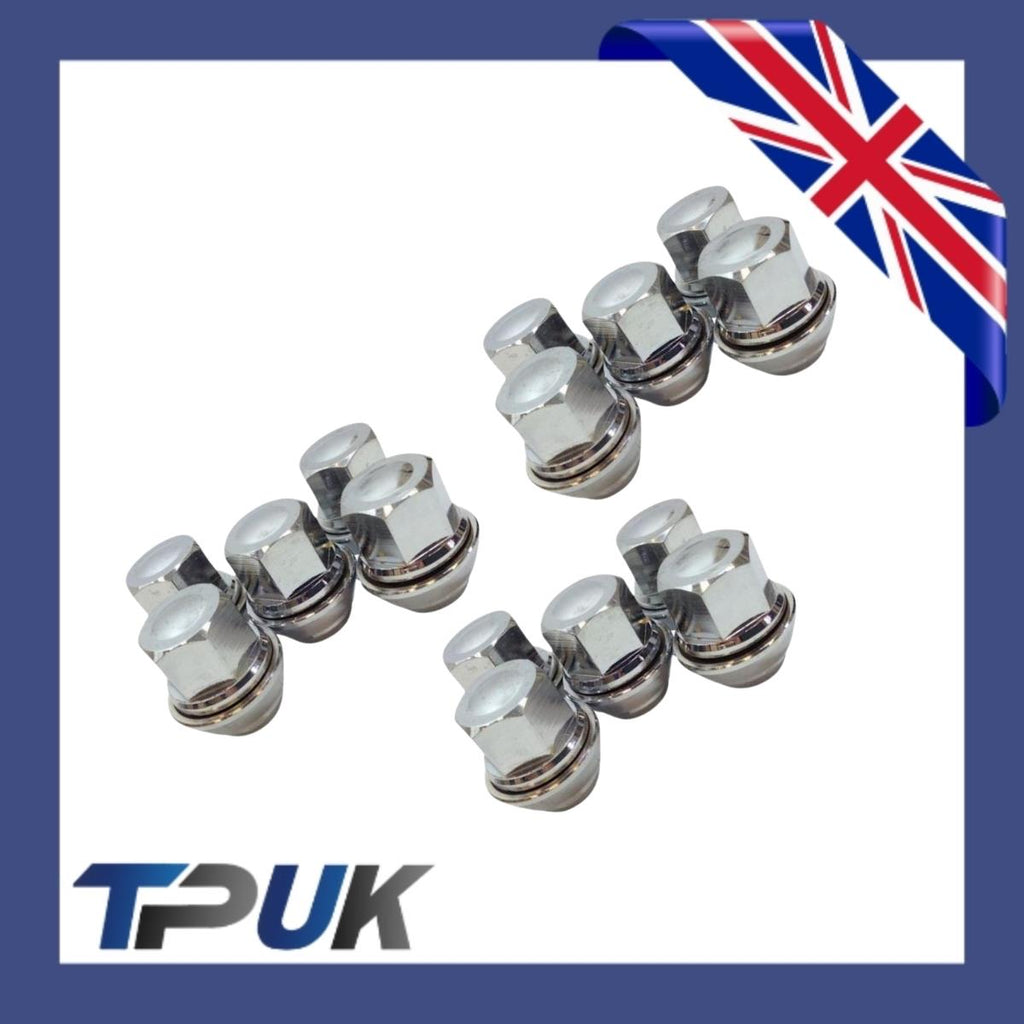 Wheel Nut Set Of 15 For Ford Transit Connect 1.5 1.6 2013 On Solid Chrome