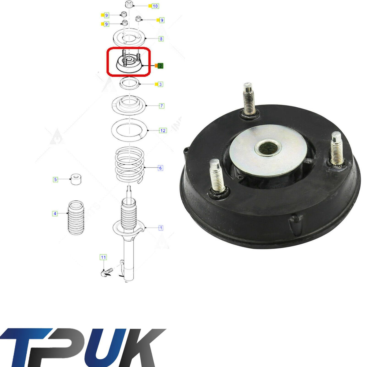 Ford Transit Mk6 Top Suspension Strut Shock Absorber Mount Mk6 2000-2006