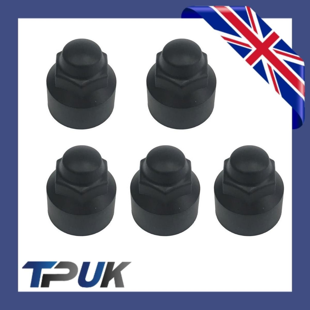Brand New Transit Mk8 Custom 2014 On Black Wheel Nut Covers Set Of 5