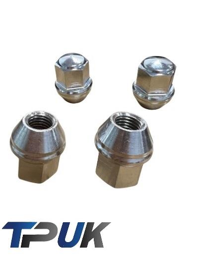 Wheel Nuts Set M12 X 1.5Mm 19Mm Hex Head Per 4 Solid Capped Type 60 Degree