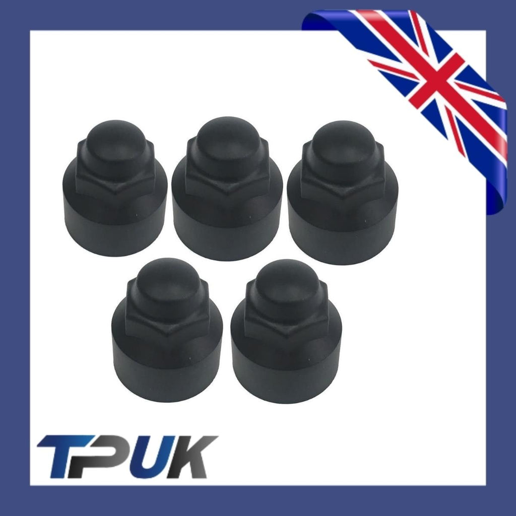 Brand New Transit Mk8 Custom 2014 On Black Wheel Nut Covers Set Of 5