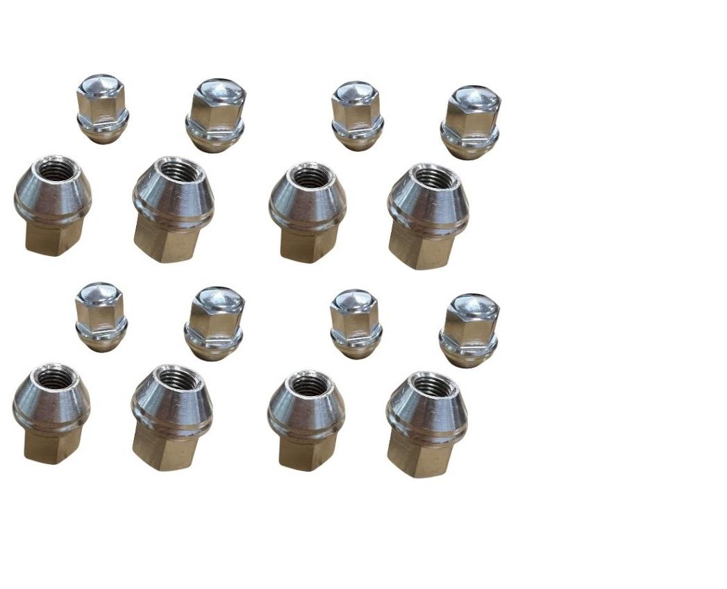 Wheel Nuts Set M12 X 1.5Mm 19Mm Hex Head Per 16 Solid Capped Type 60 Degree