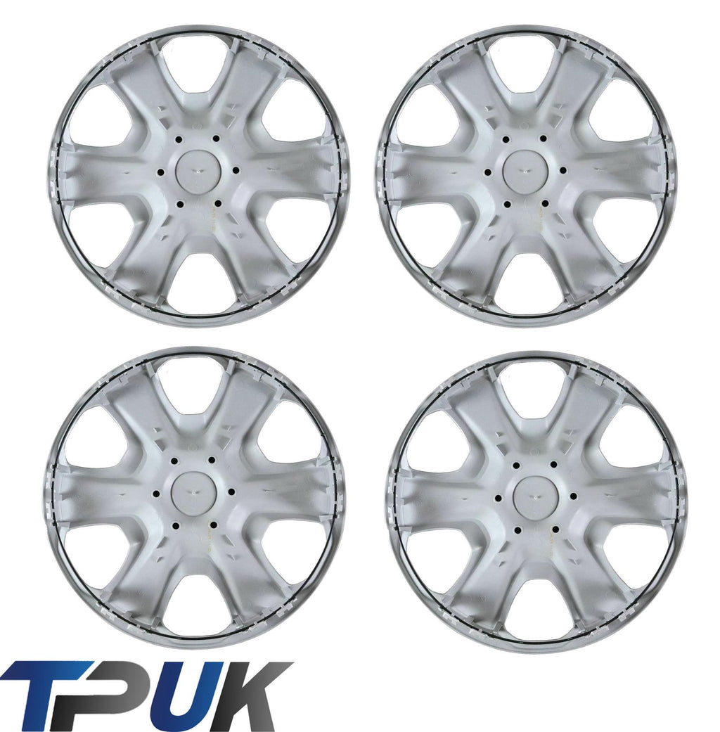 Ford Fiesta Mk7 Set Of 4 15" Inch Wheel Trim Hub Cap Cover 2008 On Clips Ring