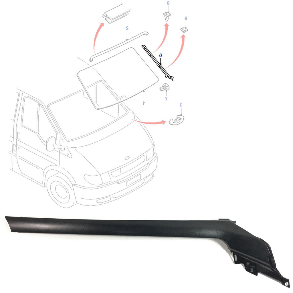 WINDSHIELD WINDSCREEN MOULDING FORD TRANSIT MK6 2000-2006 LEFT SIDE