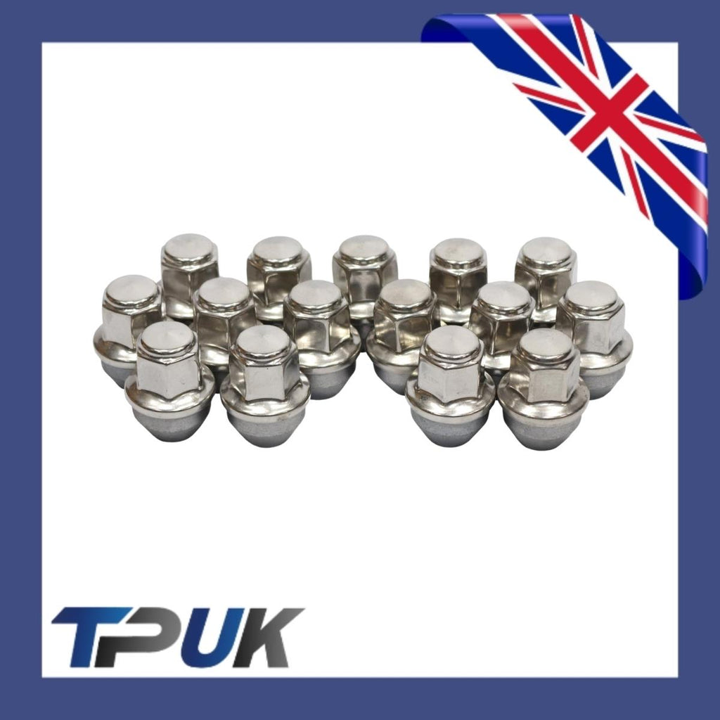 Ford Transit Mk8 Custom Set Of 15 Wheel Nuts Stainless Steel Cap 2012 On M14X1.5