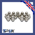 Ford Transit Mk8 Custom Set Of 15 Wheel Nuts Stainless Steel Cap 2012 On M14X1.5