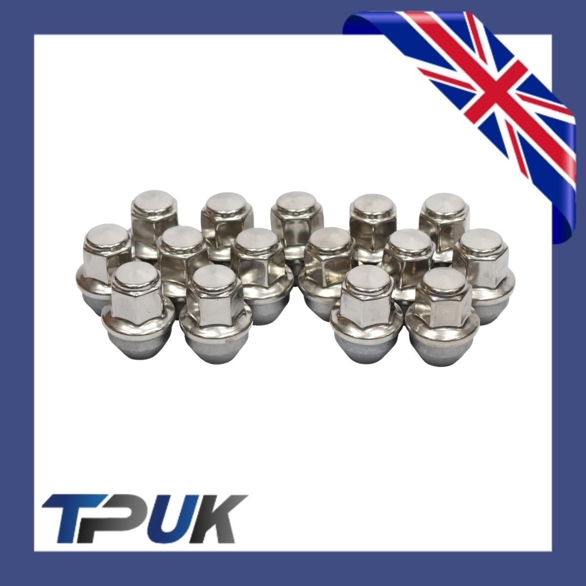 Ford Transit Mk8 Custom Set Of 15 Wheel Nuts Stainless Steel Cap 2012 On M14X1.5