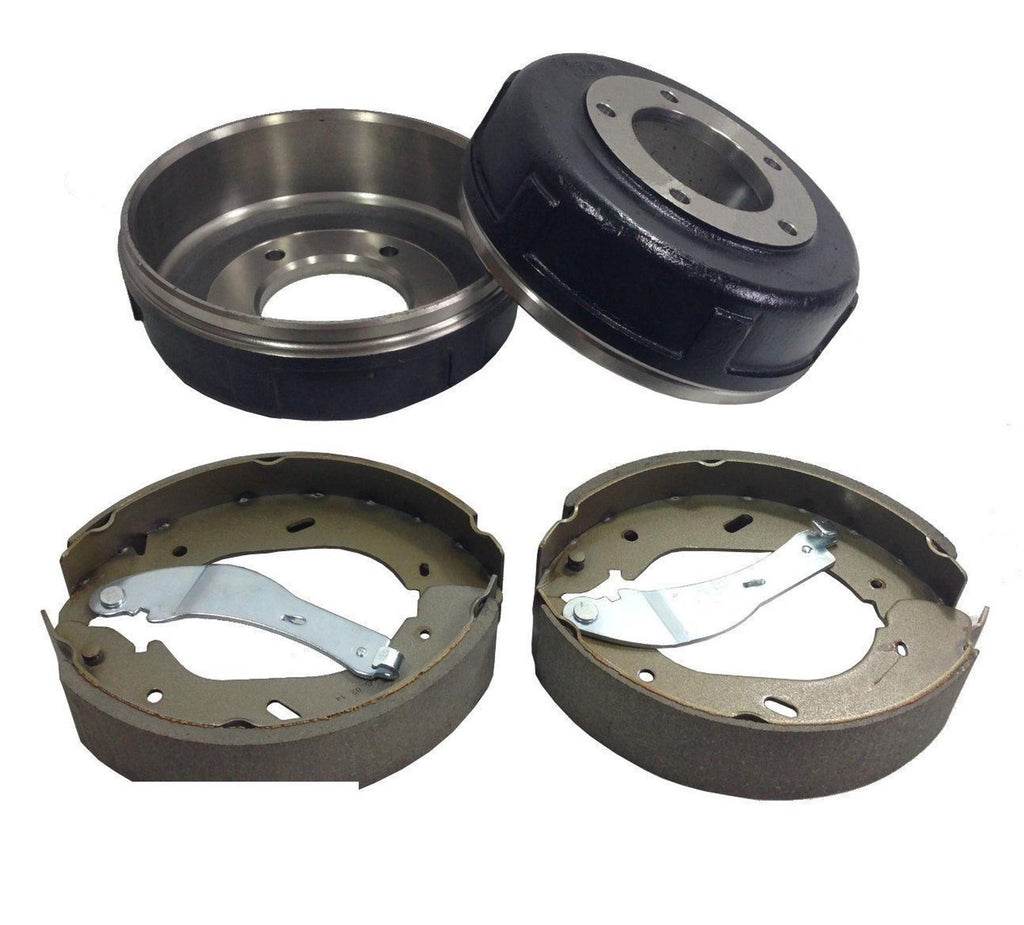 FORD TRANSIT 2.4 RWD MK6 REAR BRAKE SHOE & DRUM SET 2000 - 2006 5 STUD
