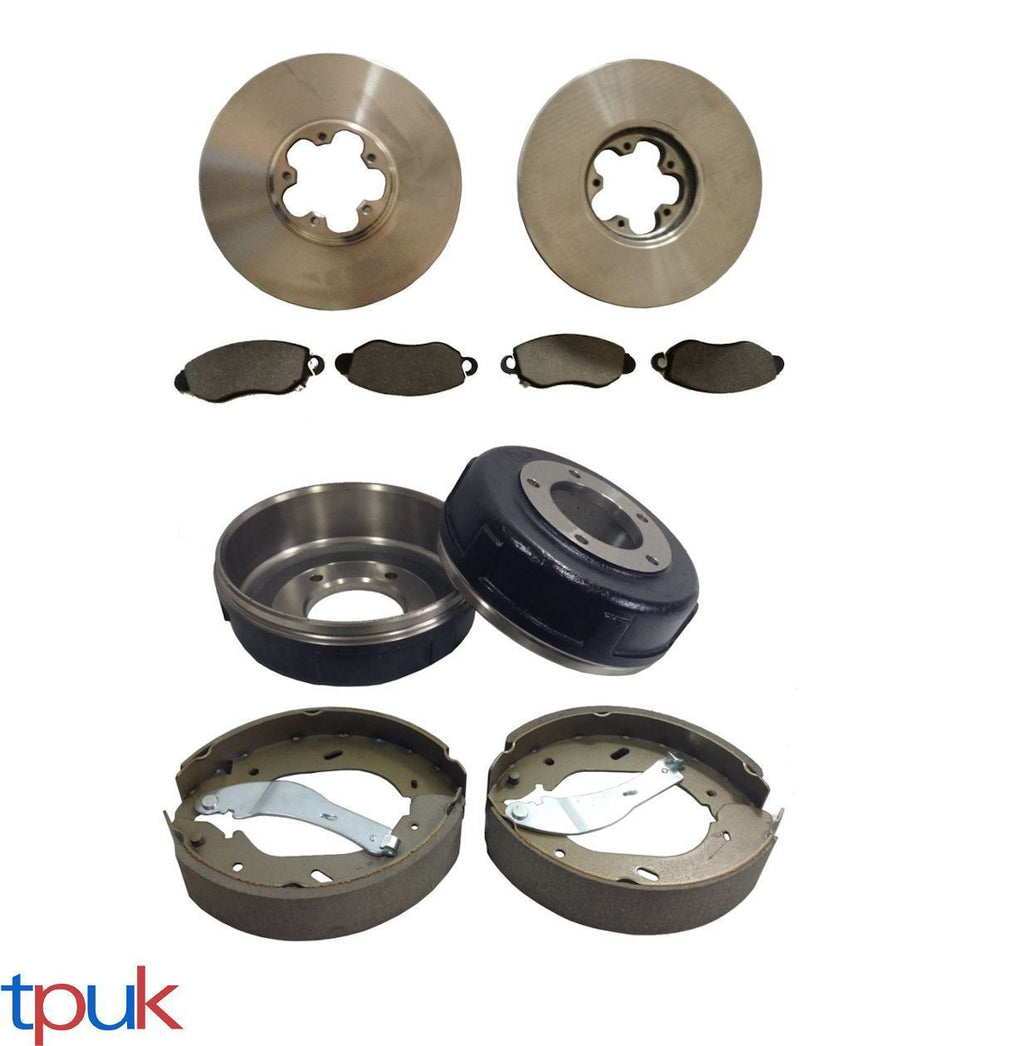 Ford Transit 2.3 Petrol Rwd 00-06 Rear Brake Drum & Shoes Front Discs & Pad Drum