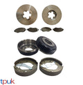 Ford Transit 2.3 Petrol Rwd 00-06 Rear Brake Drum & Shoes Front Discs & Pad Drum