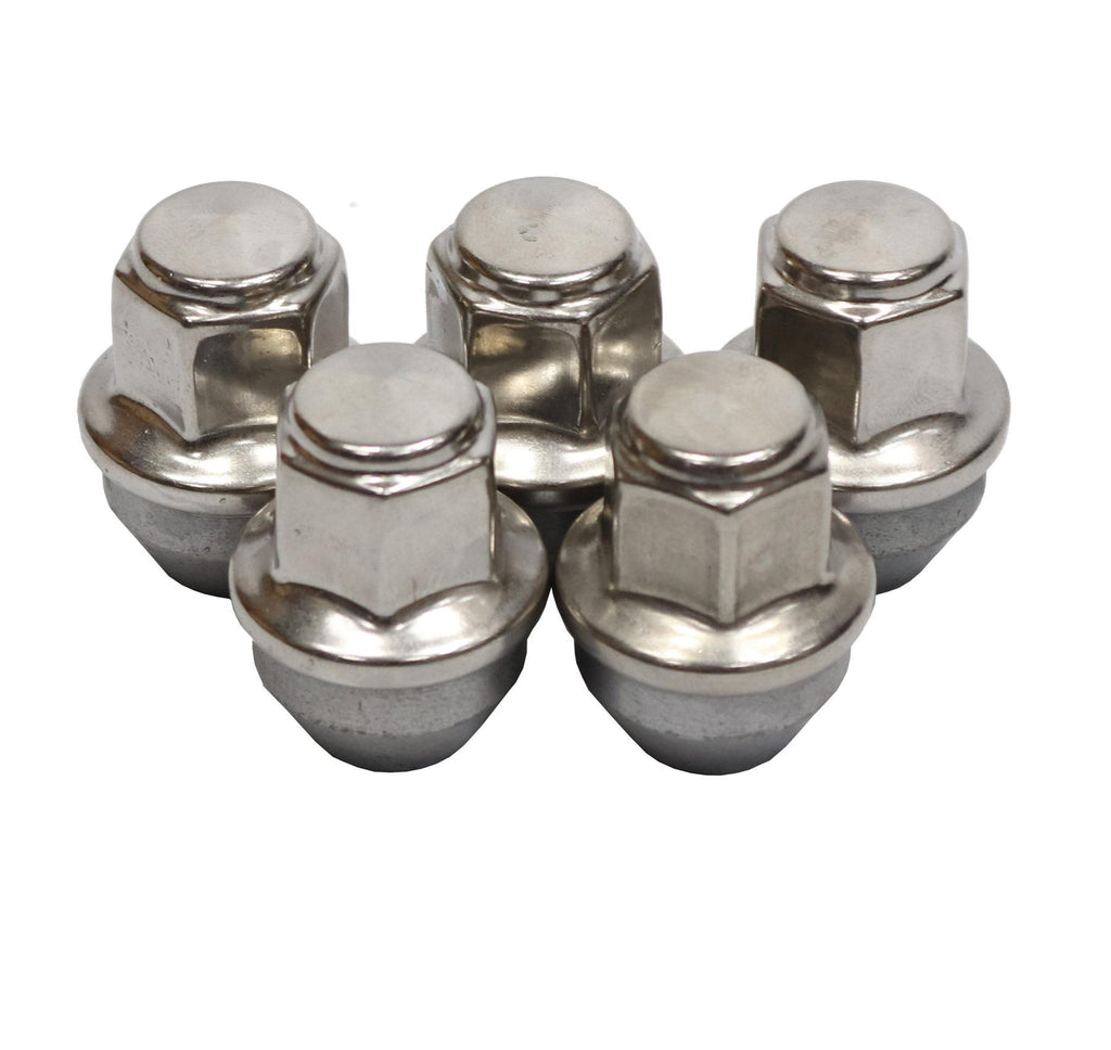 Ford Transit Mk8 Custom Set Of 5 Wheel Nuts Stainless Steel Cap 2012 On M14X1.5
