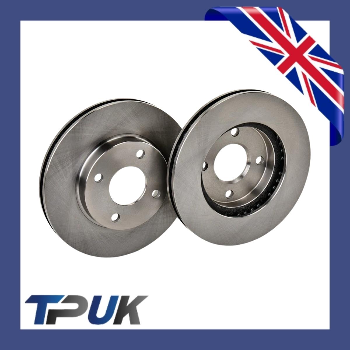 2X Front Brake Discs For Ford Focus 1998-2004 258mm Vented 3555344 98AB1125BD
