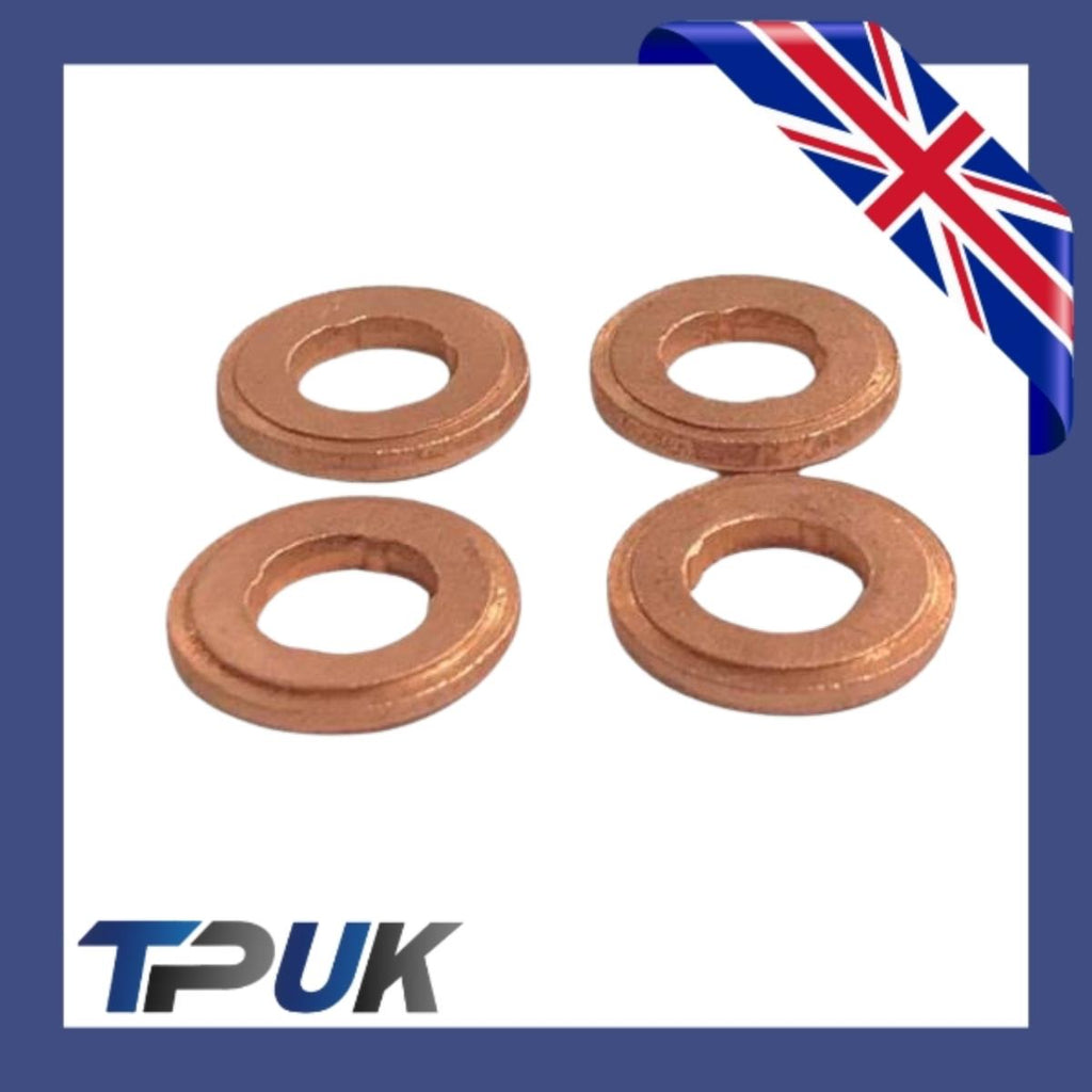Injector Copper Washers Set Of 4 Fits Ford Transit Mk8 Custom 12 On 2.2 Fwd Rwd