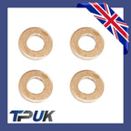 Focus Mondeo Peugeot 2.0 2.2 Hdi Fuel Injector Copper Washers Set Of 4