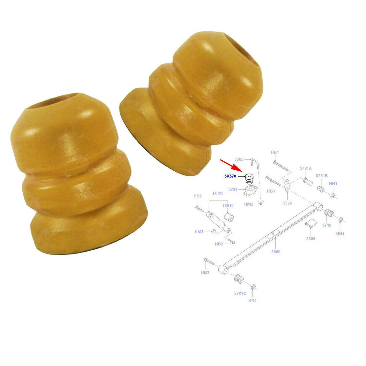 Pair Rear Bump Stops Buffer Rubber For Ford Transit Connect 2002-2013 Suspension