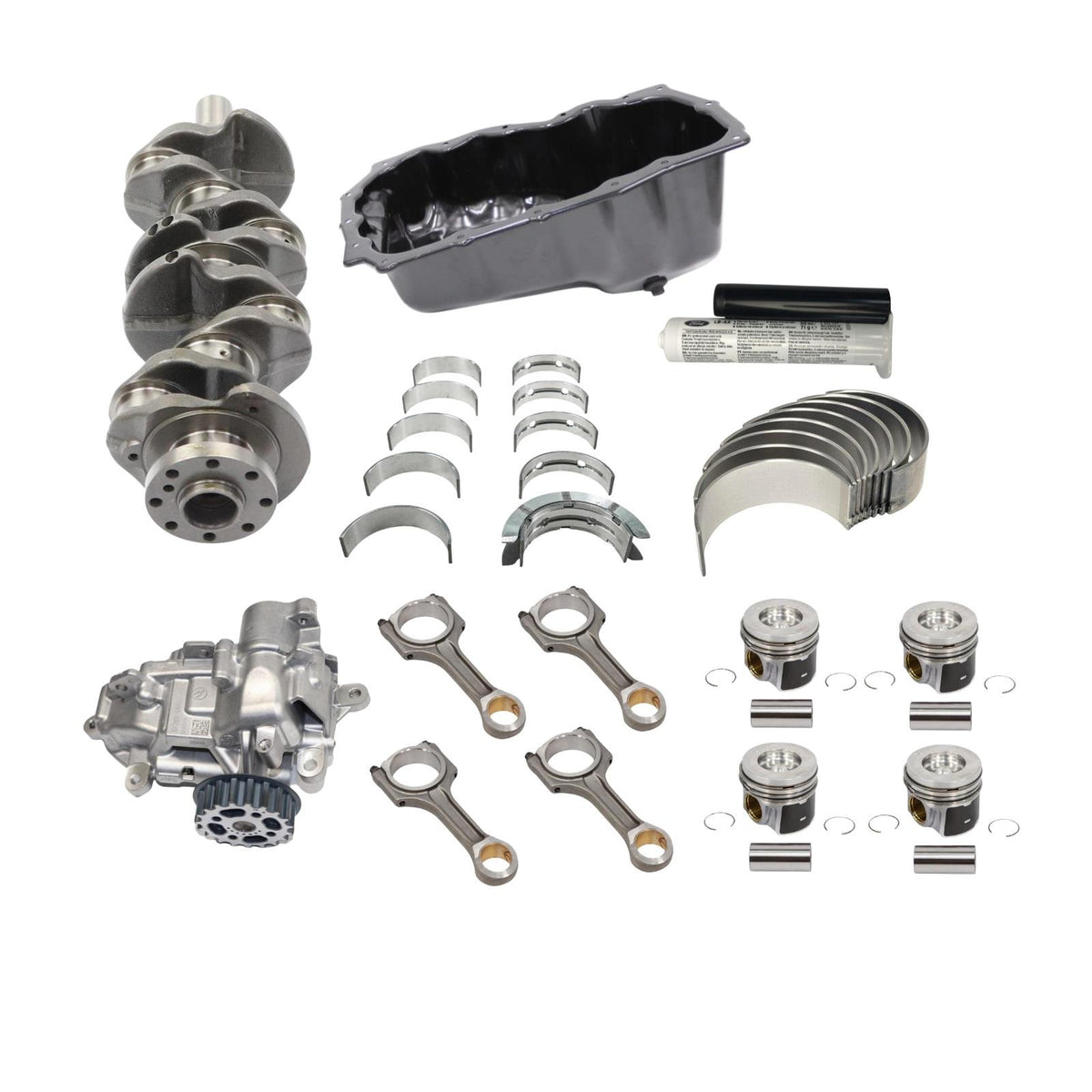 Transit Mk8 2.0 Rwd 2016 Rebuild Kit Crankshaft Oil Pump Sump Conrods Pistons