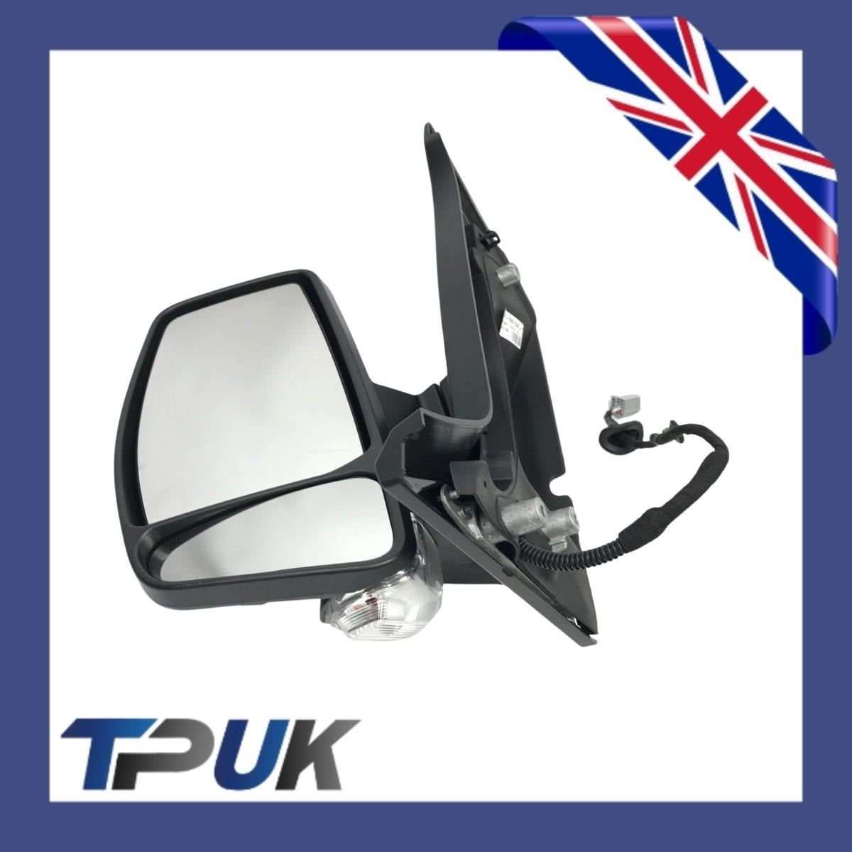 Ford Transit Custom Left Complete Door Mirror Electric + Cable + Indicator Light