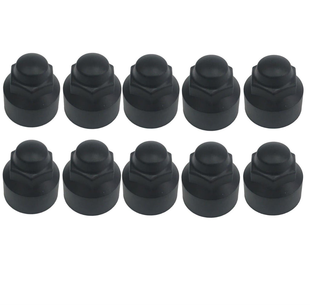 Brand New Transit Mk8 Custom 2014 On Black Wheel Nut Covers Set Of 10
