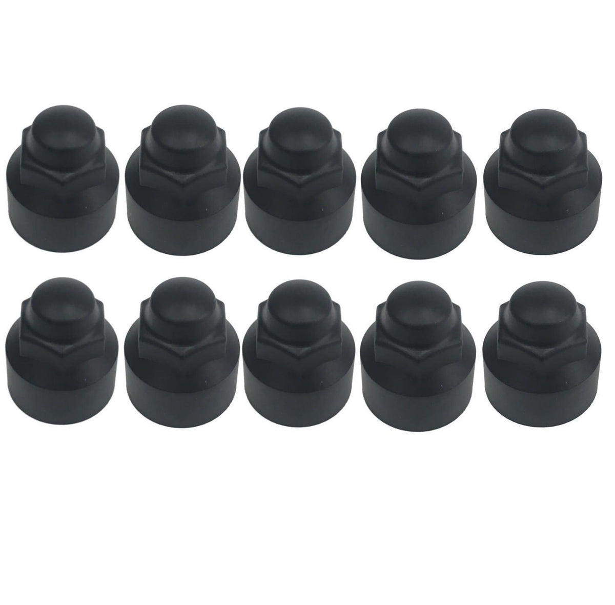 Brand New Transit Mk8 Custom 2014 On Black Wheel Nut Covers Set Of 10