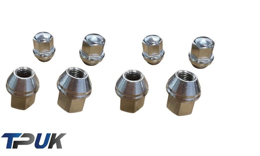 Wheel Nuts Set M12 X 1.5Mm 19Mm Hex Head Per 8 Solid Capped Type 60 Degree
