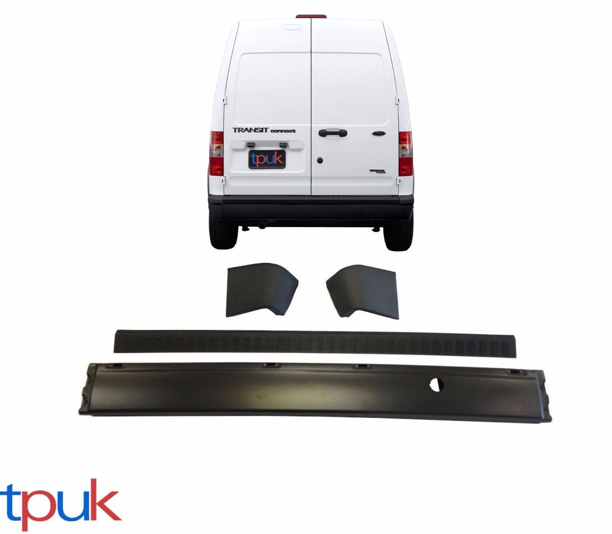 Ford Transit Tourneo Connect Rear Bumper And Bumper Cover + End Caps 2002-2013