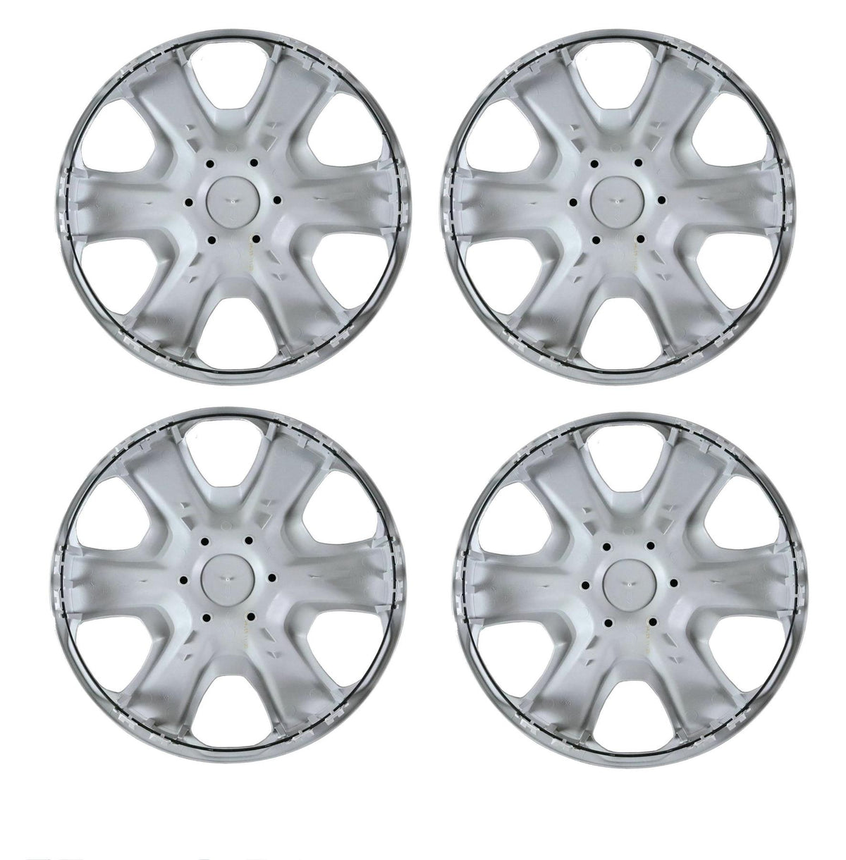 Ford Fiesta Mk7 Set Of 4 15" Inch Wheel Trim Hub Cap Cover 2008 On Clips Ring