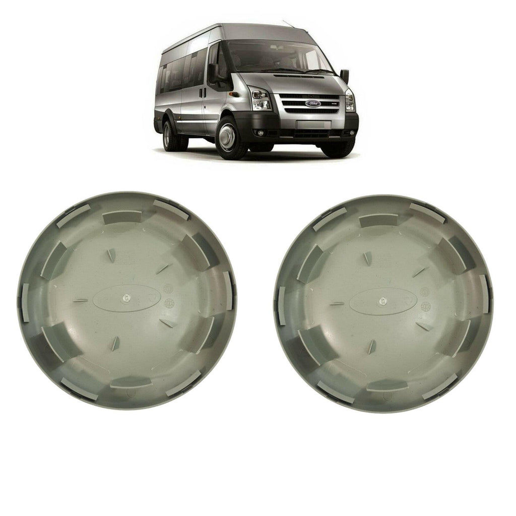 A Pair Of Front Wheel Centre Cap Trims Ford Transit Mk6 Mk7 Mk8 Rear Twin Wheel