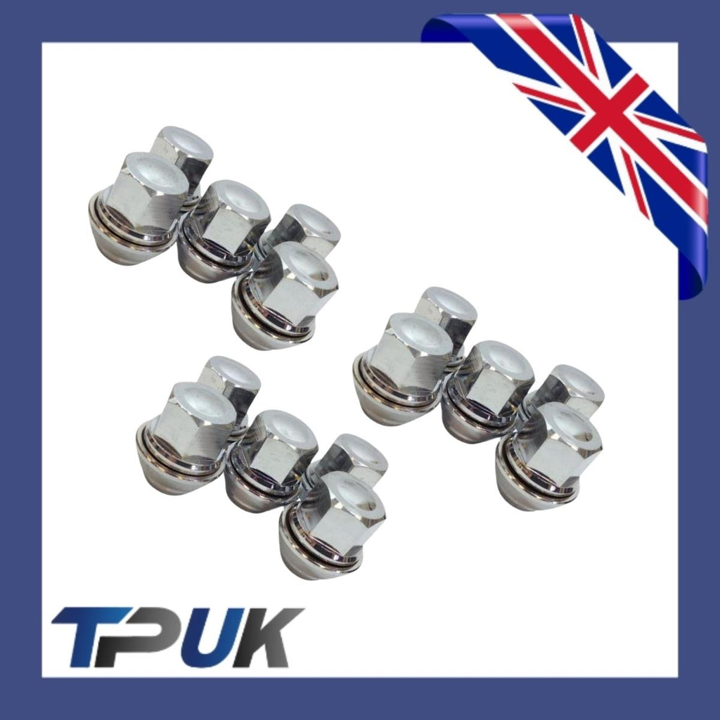 Wheel Nut Set Of 15 For Ford Transit Connect 1.5 1.6 2013 On Solid Chrome