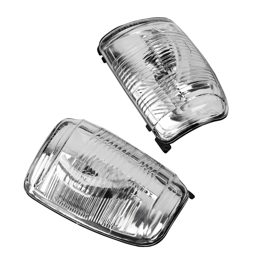 Pair of Clear Wing Mirror Indicator Lenses for Ford Transit Mk8 (2014-Onwards) - Left & Right Side Replacement Light Covers
