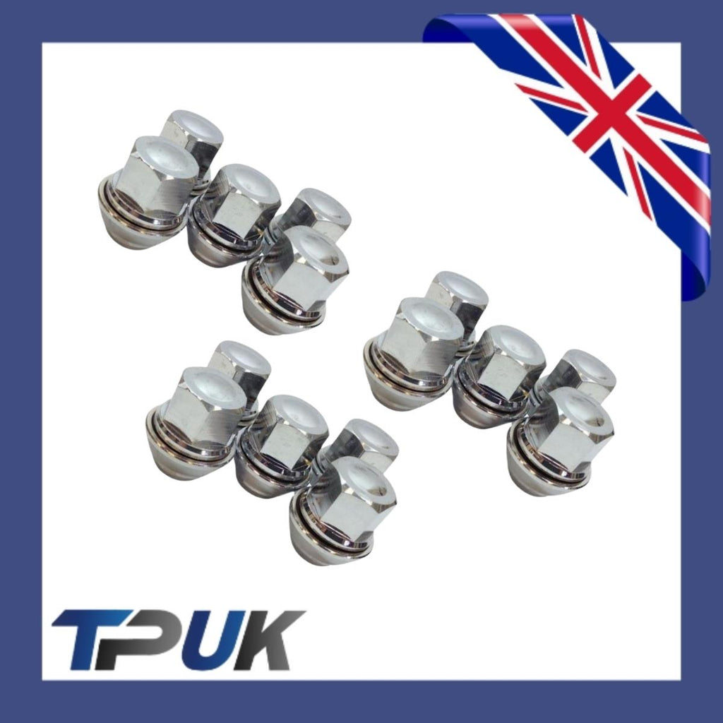 Wheel Nut Set Of 15 For Ford Transit Connect 1.5 1.6 2013 On Solid Chrome