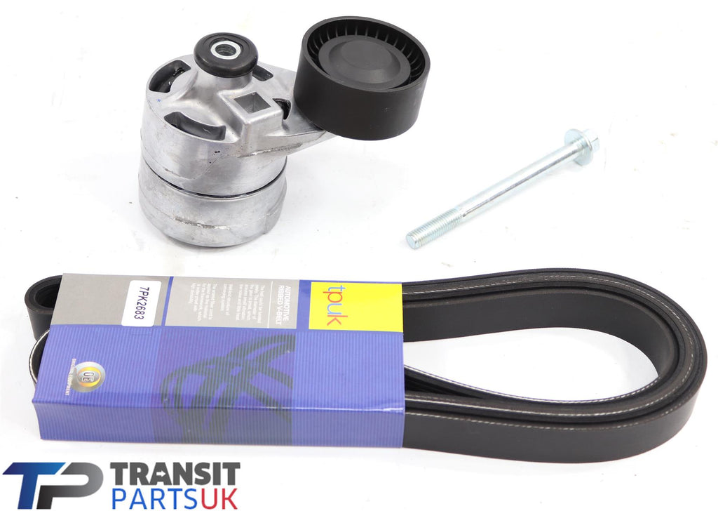 Ford Transit Fan Drive Belt And Tensioner Mk7 2.4 Duratorq 06 On Without Aircon