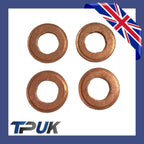 Injector Copper Washers Set Of 4 Fits Ford Transit Mk8 Custom 12 On 2.2 Fwd Rwd