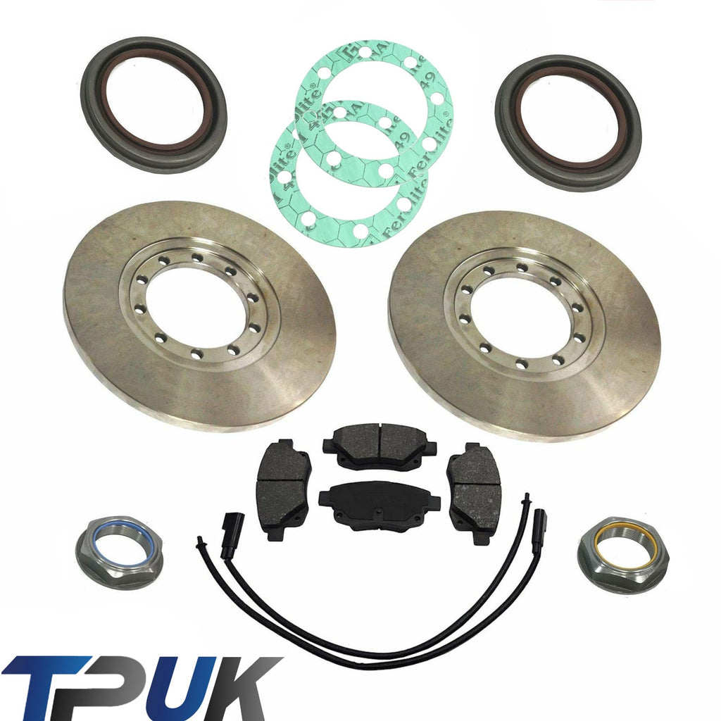 Ford Transit Mk7 2.2 2.4 Rwd Rear Brake Discs Pads Hub Nuts Seals Gasket Twin
